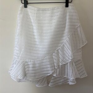 Elegant White Ruffled Skirt